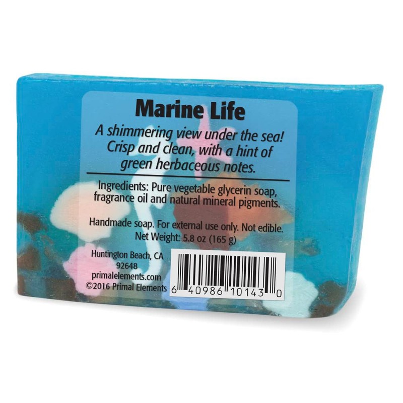 Primal Elements Bar Soap in Shrinkwrap, Marine Life, 6 Ounce