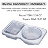Uioecn Uioecn 10PCS Double Compartment Condiment Container,Double Compartment Condiment Container