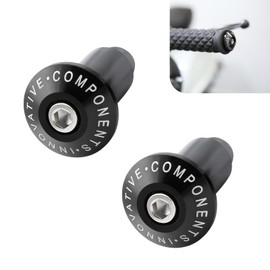 Opuweiy 2 PCS Motorcycle Handlebar Grips, 7/8" Bar Ends, Universal Motorcycle Handlebar Plugs (Black)