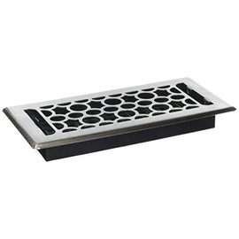 Decor Grates HCH410-NKL Honeycomb Plated Floor Register, 4-Inch by 10-Inch, Nickel