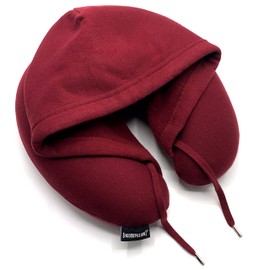 HoodiePillow Memory Foam Travel Pillows (Burgundy)