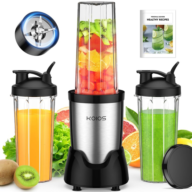 KOIOS Blender for Smoothies,Personal Blender for Shakes and Smoothies with