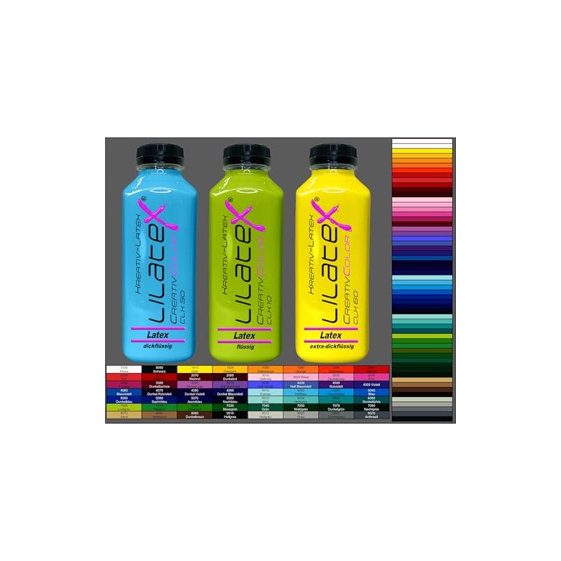 500 ml Lilatex farbiges Creativ-Latex extra-dickflüssig Flüssiglatex/Farblatex/Latexmilch/Naturlatex (blau)
