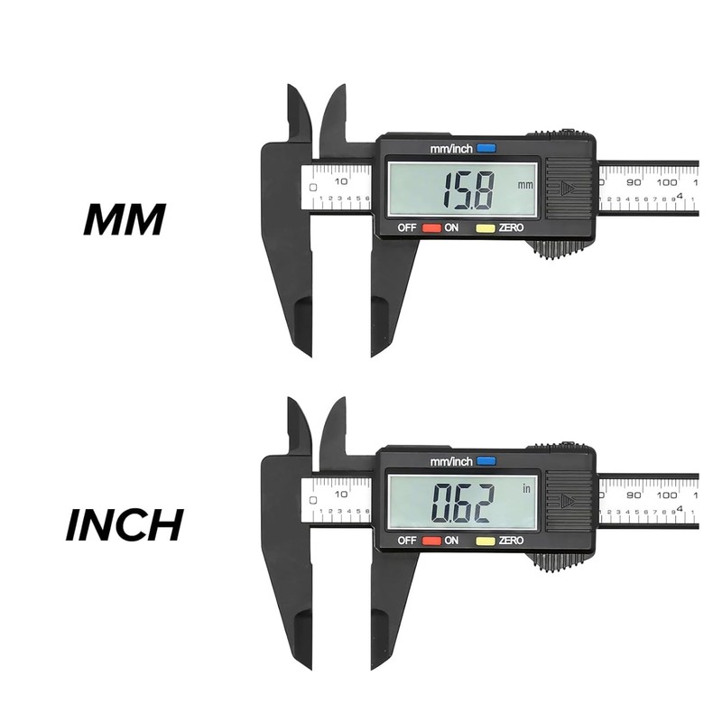 Large LCD Screen Digital Caliper, 150mm Caliper Measuring Tool, Inch/Millimeter