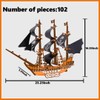 3D Wooden Pirate Ship Puzzle 102pcs DIY Model Kit –