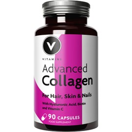 Bigger Pack, Better Value – Premium Advanced Collagen Supplements for Women – Marine Collagen, Hyaluronic Acid, Vitamin C & E – Radiant Skin, Hair, Nails – UK Made – 180 Capsules, 60 Day Supply