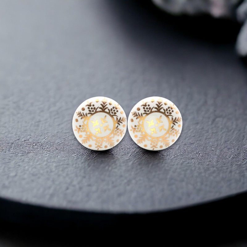 Infinity Decor Pack of 8 White & Golden Colour Designed