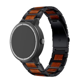 Anrir Bands for Galaxy Watch 6 Classic 47mm 43mm/Galaxy Watch 6 44mm 40mm Bands, 20mm Red Sandalwood Watch Band for Galaxy Watch 5 40mm 44mm/Galaxy Watch 5 Pro 45mm Bands Men Women-Black