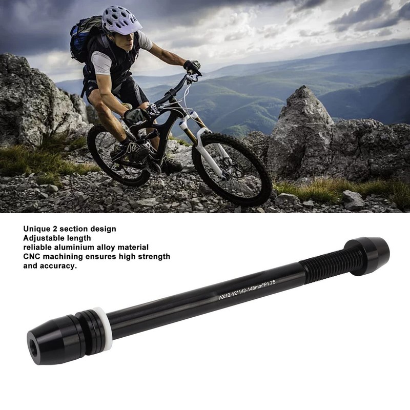 Bicycle Trainer Shaft, Bicycle Trainer Thru Axle, Adjustable Length, High