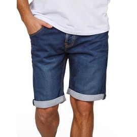 MUSTANG Men’s Chicago Denim Shorts, Regular Fit (Real X) - Dark Blue (982), size: 33W