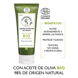La Provençale Bio Cream Manos Nutritiva Organic Aceite Olive, 75 ml