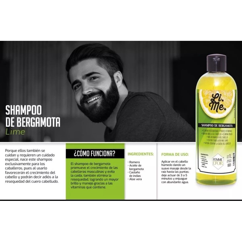 Femme D`or Shampoo De Bergamota Femme Dor 500ml