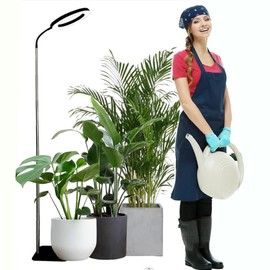 INTFLWPT 160mm Plant Growth Light Pot Fill Light Household Full Spectrum led Light Plant Growth Indoor Flower Fill Light Anti-Paint Imitation Sun (White)