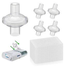 Universal Inline Filter for Standard Tube Outlets 22mm-25mm CPAP and BiPAP Machines 5 Pieces, Disposable Universal Replacement Filters AirSense 10 - AirSense S9 - AirCurve - AirStart (20 Pieces)