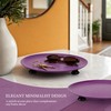 Round Decorative Tray -11 Inch Metal Candle Trays Decor for