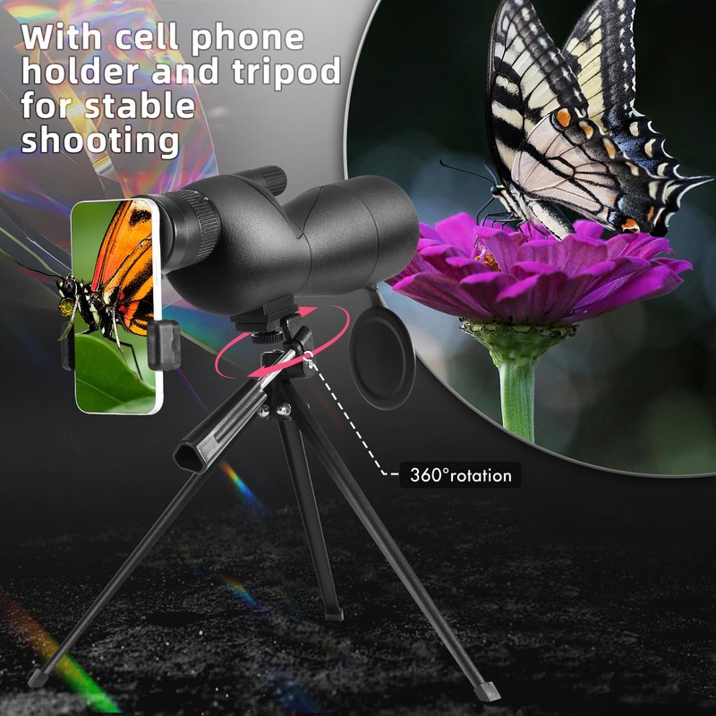 Compact 25-75x60 Spotting Scope Target Shooting Bird Watching Spotter Scope
