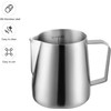 Wrobic Milk Jug, Milk Pitcher 400 ml, 12 fl.oz. Stainless