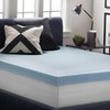 LUCID 4 Inch Gel Memory Foam Mattress Topper-Ventilated Design-Ultra Plush-Queen