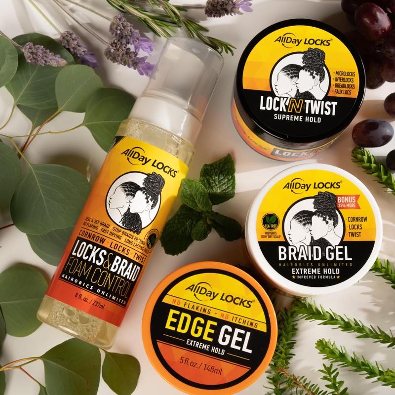 AllDay Locks Braid Gel (5 oz) | Extreme Hold, High