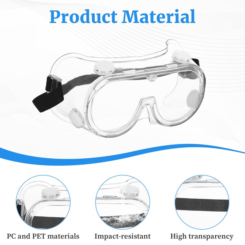 GENZYRE 2Pcs Safety Goggles, Clear Shower Face Shield Onion Goggles