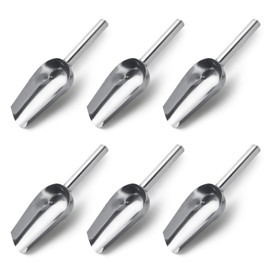 Uenhoy 6 Pcs Stainless Steel Ice Scoop 6 OZ Metal Ice Utility Scoop for Ice Maker, Small Food Scooper for Suger Coffee Beans Pet Food