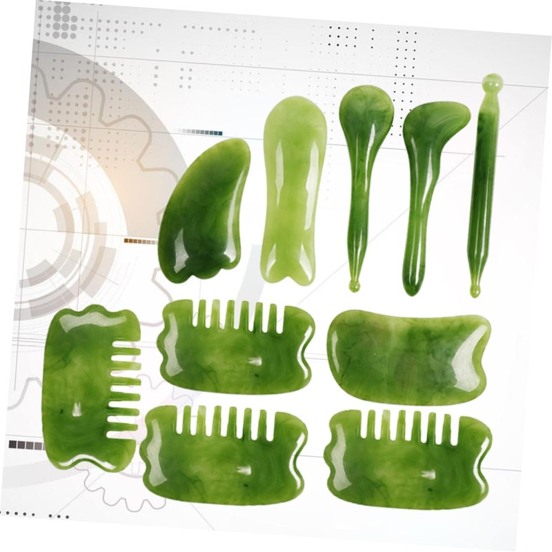 Healifty 1 Set 10pcs Gua Sha Massage Board Scalp Comb