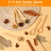 6PCS Small Wooden Spoons - Shimmeroo 5 Inch Resistant Bamboo