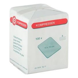 MULLKOMPRESSEN 10 x 10 cm Non-Sterile 8-Way Pack of 100