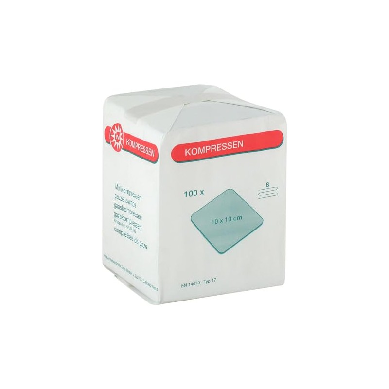 MULLKOMPRESSEN 10 x 10 cm Non-Sterile 8-Way Pack of 100