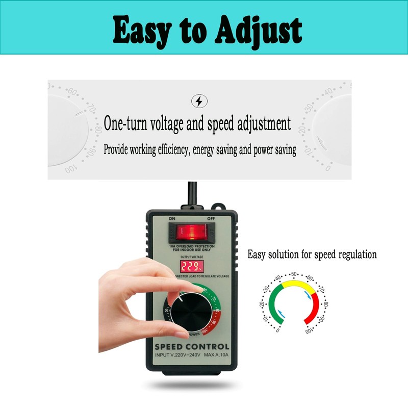Speed Controller 220 V Motor, 2000 W Voltage Regulator Voltage