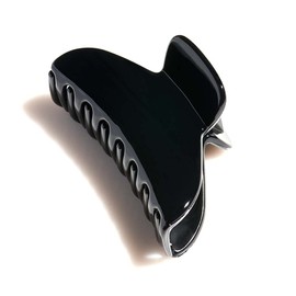 7cm Premium Acetate Jaw Clip (Black)