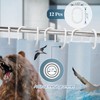 Aimego Funny Shower Curtains Shark Bear Shower Curtain Set with