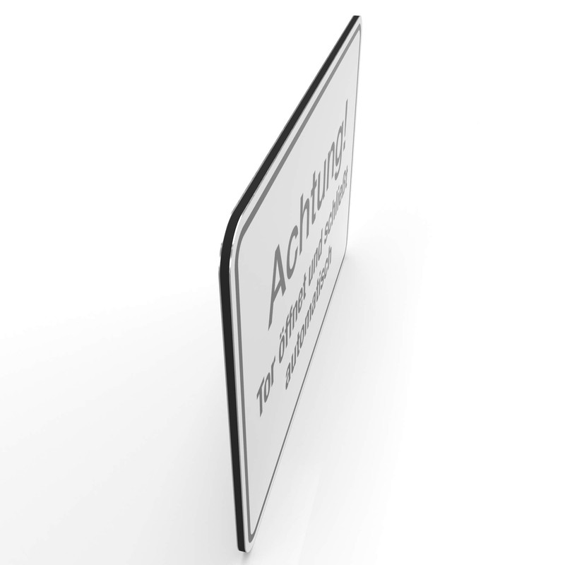 Betriebsausstattung24 Achtung! Tor Opens and Closes Automatic Sign | Aluminium