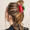 Strawberry Hair Clips for Women, Red and Green Fruit Design,