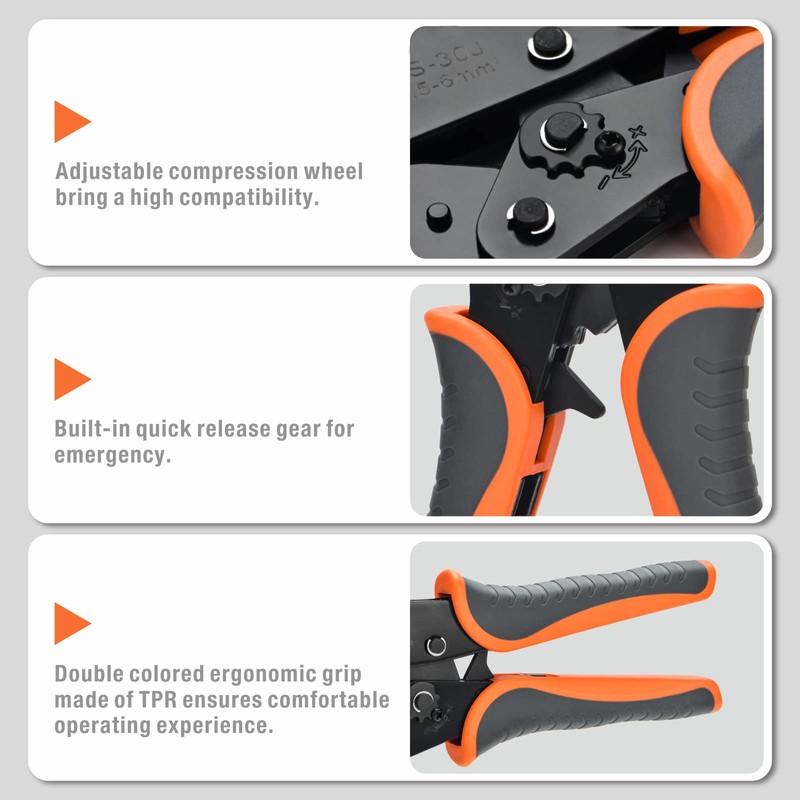 iCrimp Ratchet Wire Crimping Tool Set w/ 5 Interchangeable Jaws