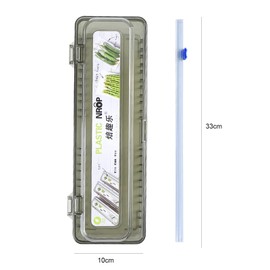 Beowanzk Cling Film Dispenser and Cutter,Kitchen Foil and Clingfilm Dispenser with Sliding Cutter,Food Wrap Holder,Tin Foil and Plastic Wrap Organizer,Adjustable Cling Film Cutting Box