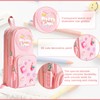 XRPRPX Pencil Case for Girls, Aesthetic Pencil Case with Compartments