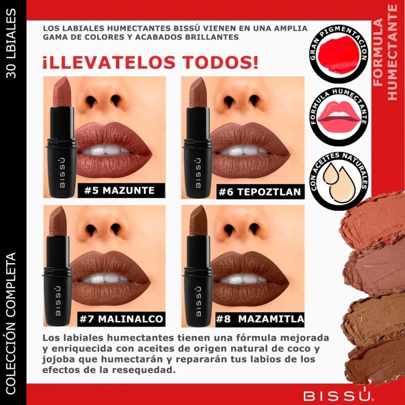 30 Labiales Humectante Bissú Originales Kit Set Pack