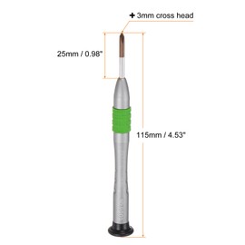 HARFINGTON 2pcs Precision Phillips Screwdriver 3.0mm Magnetic Cross Head Mini Pen Style Screw Driver with Non-slip Handle for Eyeglasses Watch Laptop Electronic, Green
