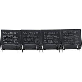 JCAKES Relay 5PCS/lot Power Relays JZC-32F-005-HS3 JZC-32F-009-HS3 JZC-32F-012-HS3 JZC-32F-024-HS3 Relay HF32F 5A 250VAC 4PIN