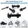 Nindejin Screws Button Head, Carbon Steel Screws Nuts and Washers