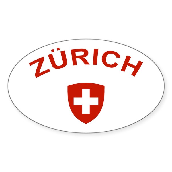 CafePress Zurich Oval Car Bumper Sticker