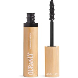ATTITUDE Oceanly Serum Infused Mascara, EWG Verified, Eye Lash Serum, Length + Volume, Vegan Beauty and Makeup, Black, 0.24 Oz