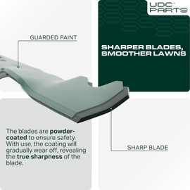 UDC Parts Mower Kit/Belt 405143 + Pulley 532194327 + 2 Pack Blades 405380 / Fits Jonsered LT2320A2 YT46