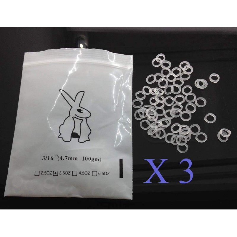 300 Pcs Ortho Elastic Rubber Bands 3/16 Inch 3.5oz Medium