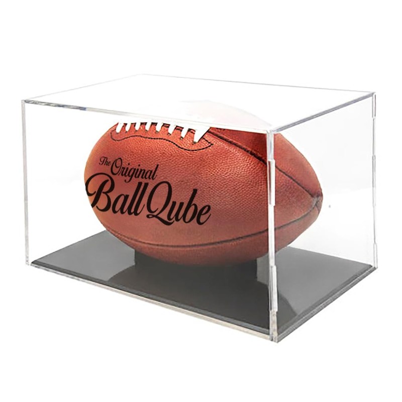 BallQube Grandstand Football Display Case for Memorabilia and Autographed Ball,
