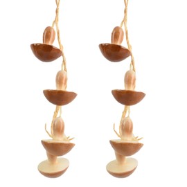 VIOCIWUO Artificial Mushroom, Artificial Hanging Mushroom String 2 Sets Simulation Lifelike Vegetable Fruit Garland Vine for Home Kitchen Farm Party Wall Decoration