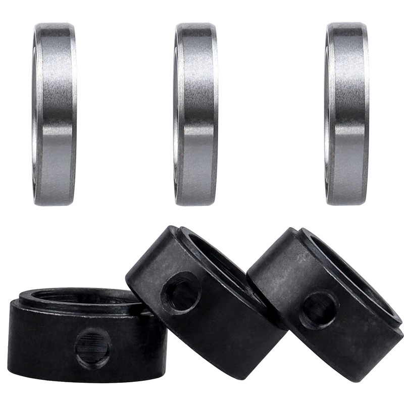 Bestgle Mini Bearings, Ball Bearings, 3 Pieces, Deep Groove Ball