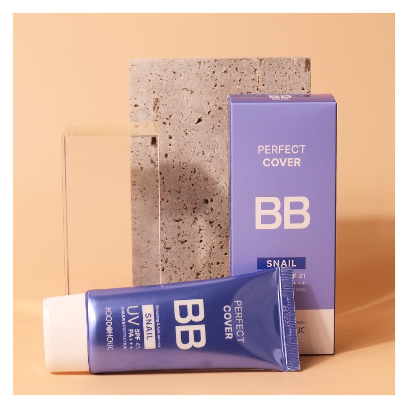 푸드어홀릭 1+1 퍼펙트 커버 스네일 비비크림 50ml SPF41 /자외선차단 톤업