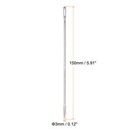 HARFINGTON 2PCS 6 Inch Upholstery Needle Large Eye Extra Long Stitching Straight Hand Needles Easy to Thread for Home Hand Leather Tapestry Embroidery Tufting Webbing Carpet